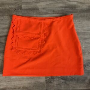 Victoria Beckham for Target sz XL Mini Skirt orange scallop pocket